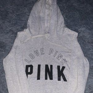 Pink crop hoodie